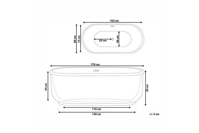 Attsjö Badkar Fristående - Vit - Hus & renovering - Kök & bad - Badrum - Badkar - Fristående badkar