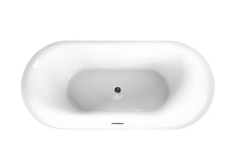 Badkar fristående 150 cm vit CARRERA - Vit - Hus & renovering - Kök & bad - Badrum - Badkar - Fristående badkar