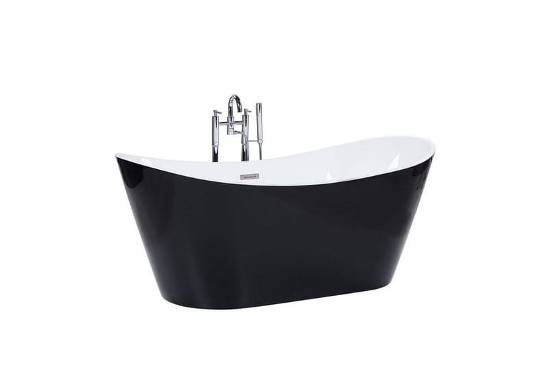 Badkar fristående 180 cm svart ANTIGUA - Svart - Hus & renovering - Kök & bad - Badrum - Badkar