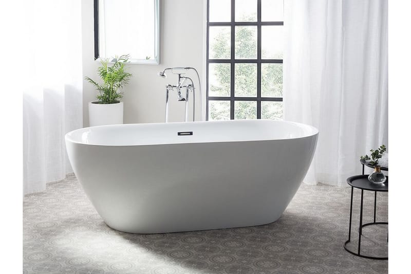 Badkar fristående 180 cm vit CARRERA - Vit - Fristående badkar