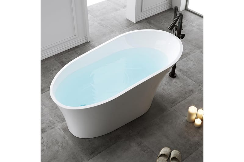 Bathlife Chic Badkar Fristående 165 cm - Vit - Fristående badkar