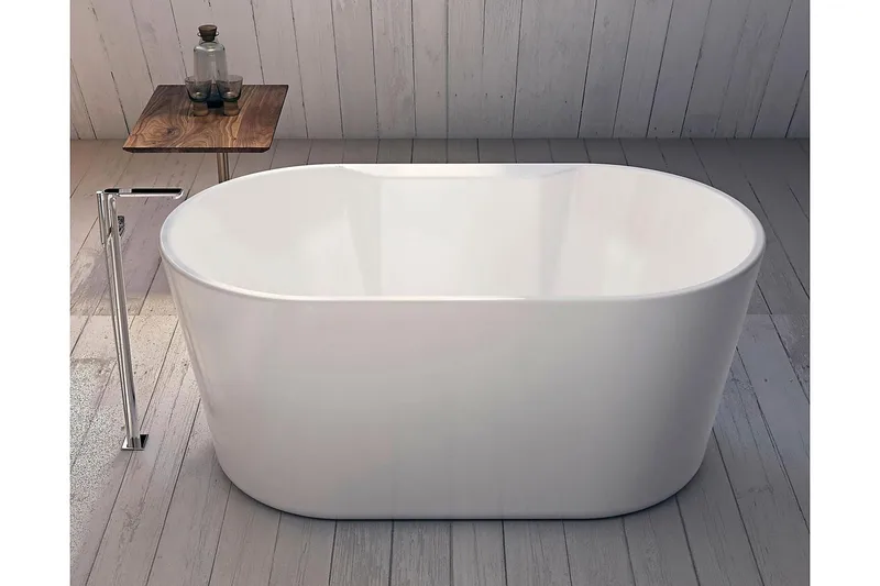 Bathlife Hipp Badkar 141 cm Ovalt Fristående, Vit