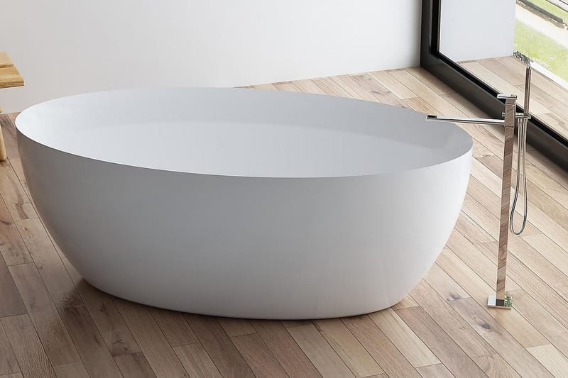 Bathlife Modern Badkar 160 cm Ovalt Fristående - Vit - Fristående badkar