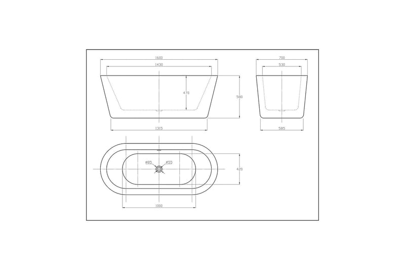 Chakra Badkar Bathlife - Vit - Hus & renovering - Kök & bad - Badrum - Badkar - Fristående badkar