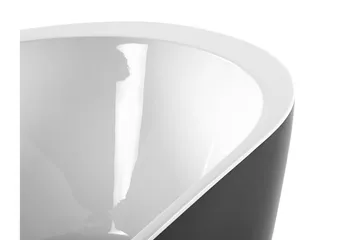 Fristående badkar 170 x 80 cm oval svart NEVIS - Svart - Hus & renovering - Kök & bad - Badrum - Badkar - Fristående badkar