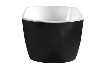 Fristående badkar 170 x 80 cm oval svart NEVIS - Svart - Hus & renovering - Kök & bad - Badrum - Badkar - Fristående badkar
