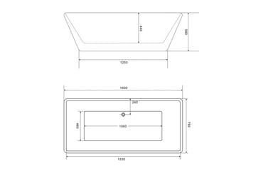 Ideal Fristående Badekar Bathlife 160 cm - Vit - Hus & renovering - Kök & bad - Badrum - Badkar - Fristående badkar