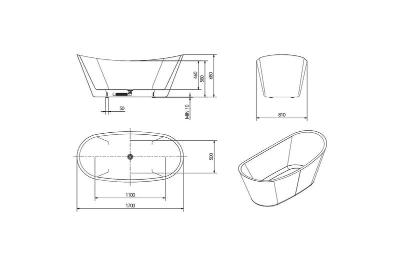 Ideal Relax Badkar Bathlife - Hus & renovering - Kök & bad - Badrum - Badkar - Fristående badkar