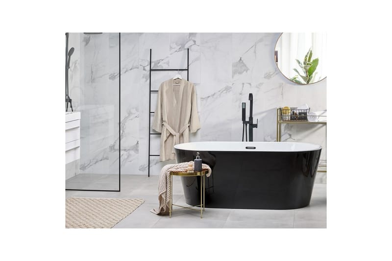 Badkar Havana Svart/Silver/Vit, 72x170x59 cm - Svart/Silver/Vit, 72x170x59 cm - Hus & renovering - Kök & bad - Badrum - Badkar