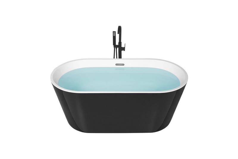 Badkar Havana Svart/vit/silver, 75x150x58 cm - Svart/vit/silver, 75x150x58 cm - Hus & renovering - Kök & bad - Badrum - Badkar