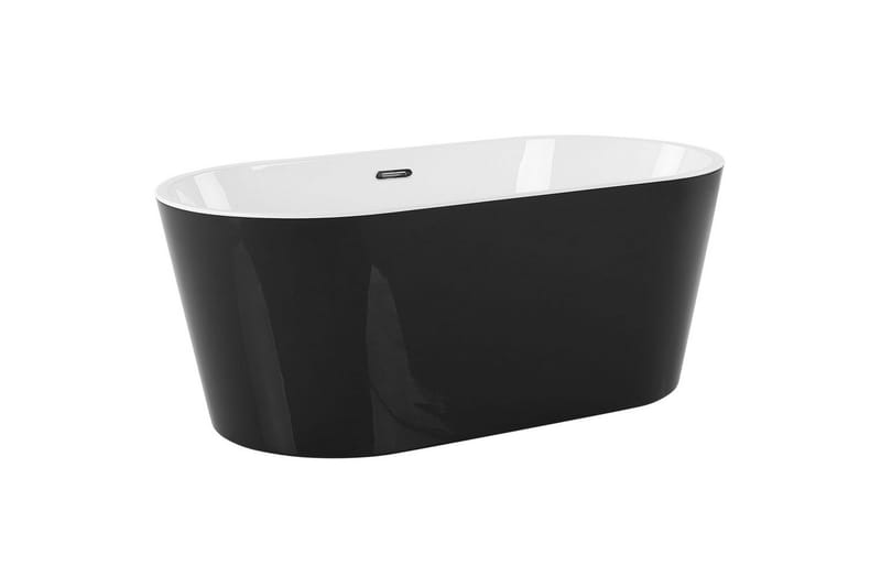 Badkar Havana Svart/vit/silver, 75x150x58 cm - Svart/vit/silver, 75x150x58 cm - Hus & renovering - Kök & bad - Badrum - Badkar