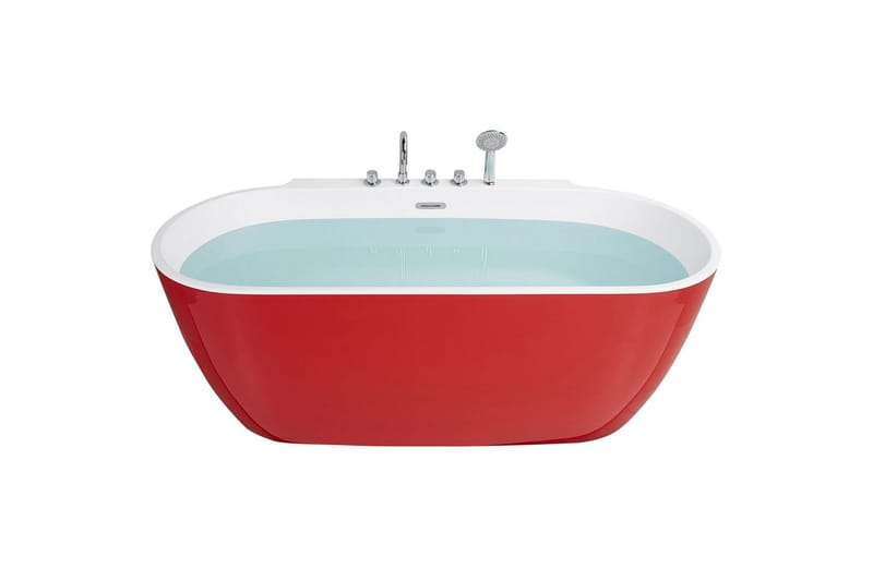 Badkar med blandare Rotso Röd/Vit - Röd/Vit - Hus & renovering - Kök & bad - Badrum - Badkar