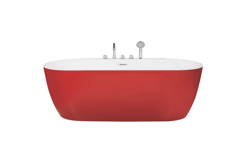 Badkar med blandare Rotso Röd/Vit - Röd/Vit - Hus & renovering - Kök & bad - Badrum - Badkar