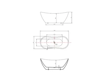 Metis Fristående Badkar 180 cm - Hus & renovering - Kök & bad - Badrum - Badkar