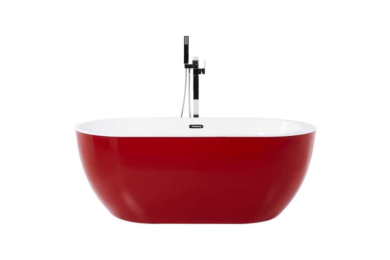 Badkar Nevis Röd/vit/silver, 78x170x59 cm - Röd/vit/silver, 78x170x59 cm - Hus & renovering - Kök & bad - Badrum - Badkar