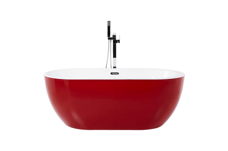 Badkar Nevis Röd/vit/silver, 78x170x59 cm - Röd/vit/silver, 78x170x59 cm - Hus & renovering - Kök & bad - Badrum - Badkar