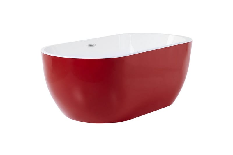 Badkar Nevis Röd/vit/silver, 78x170x59 cm - Röd/vit/silver, 78x170x59 cm - Hus & renovering - Kök & bad - Badrum - Badkar