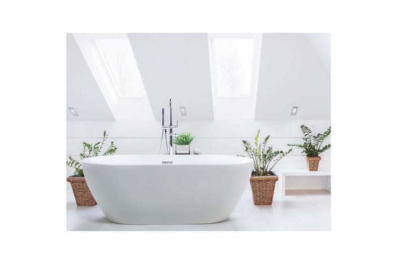 Badkar Nevis Vit/Silver, 75x150x58 cm - Vit/Silver, 75x150x58 cm - Hus & renovering - Kök & bad - Badrum - Badkar