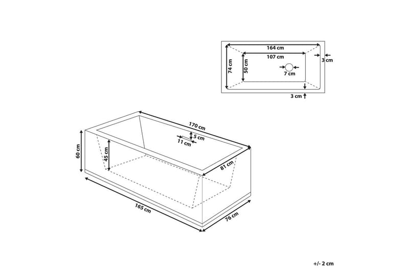 Badkar Rios Vit/Silver - Vit/Silver - Hus & renovering - Kök & bad - Badrum - Badkar