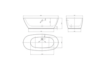 Ideal Oval Sittbadkar 160 cm - Hus & renovering - Kök & bad - Badrum - Badkar - Fristående badkar