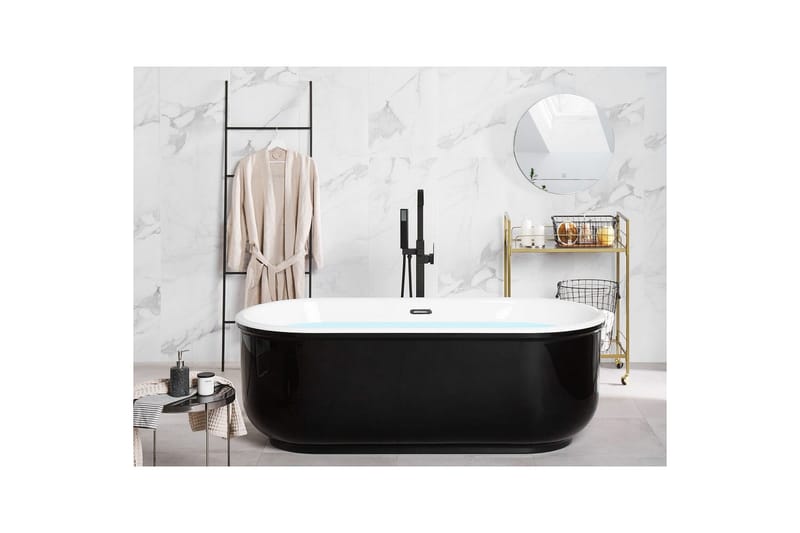 Badkar Pinel Svart/vit/silver - Svart/vit/silver - Hus & renovering - Kök & bad - Badrum - Badkar