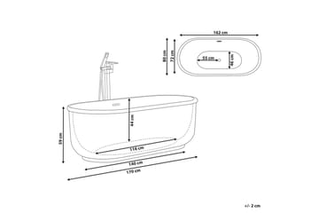 Badkar Pinel Silver/Vit - Silver/Vit - Hus & renovering - Kök & bad - Badrum - Badkar