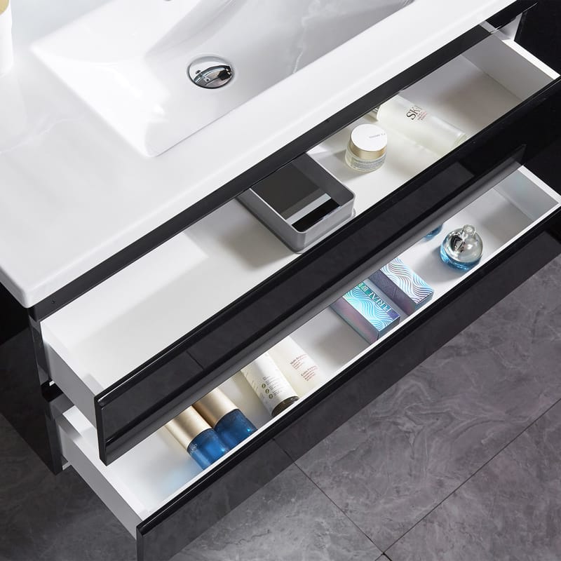 Badrumsmöbel 100cm | Kommod och LED-spegel | Blandare ingår - Hus & renovering - Kök & bad - Badrum - Duscharmatur & dusch tillbehör