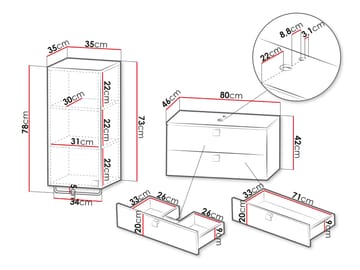 Alima Möbelpaket Badrum Tvättställ - Brun|guld - Hus & renovering - Kök & bad - Badrum - Badrumsmöbler & badrumsinredning - Kompletta möbelpaket badrum