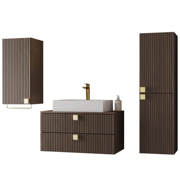 Alima Möbelpaket Badrum Tvättställ - Brun|guld - Hus & renovering - Kök & bad - Badrum - Badrumsmöbler & badrumsinredning - Kompletta möbelpaket badrum