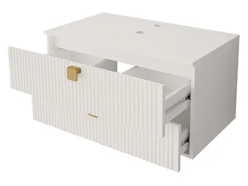 Alima Möbelpaket Badrum Tvättställ - Brun|vit|guld - Hus & renovering - Kök & bad - Badrum - Badrumsmöbler & badrumsinredning - Kompletta möbelpaket badrum