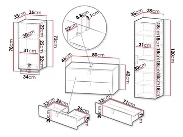 Alima Möbelpaket Badrum Tvättställ - Brun|vit|guld - Hus & renovering - Kök & bad - Badrum - Badrumsmöbler & badrumsinredning - Kompletta möbelpaket badrum