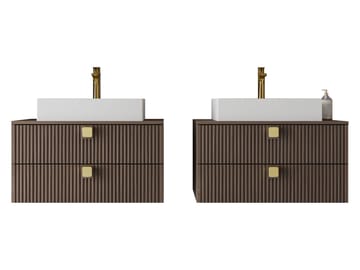 Alima Tvättställ - Brun|guld - Hus & renovering - Kök & bad - Badrum - Badrumsmöbler & badrumsinredning - Kompletta möbelpaket badrum