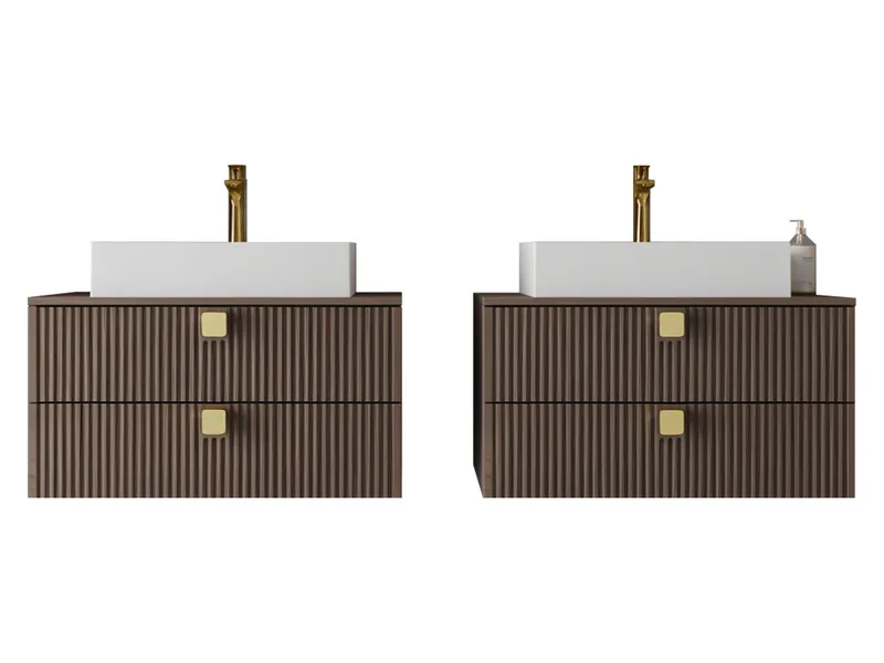 Alima Tvättställ, Brun|guld