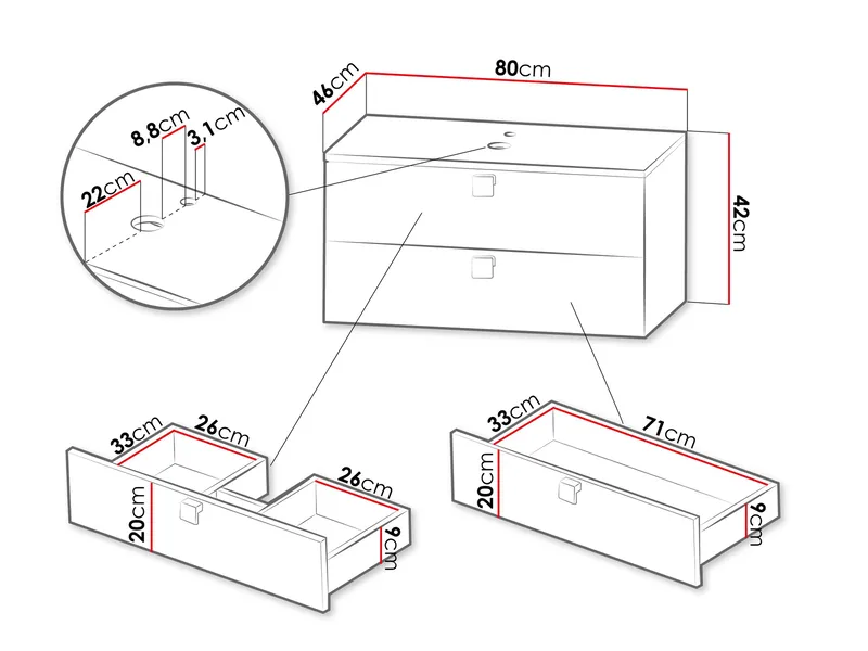 Alima Tvättställ - Brun|vit|guld - Hus & renovering - Kök & bad - Badrum - Badrumsmöbler & badrumsinredning - Badrumsskåp