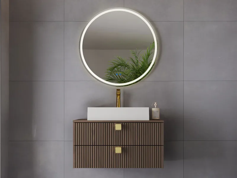 Alima Tvättställ - Brun|vit|guld - Hus & renovering - Kök & bad - Badrum - Badrumsmöbler & badrumsinredning - Badrumsskåp