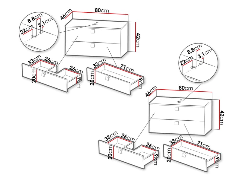 Alima Tvättställ - Brun|vit|guld - Hus & renovering - Kök & bad - Badrum - Badrumsmöbler & badrumsinredning - Kompletta möbelpaket badrum