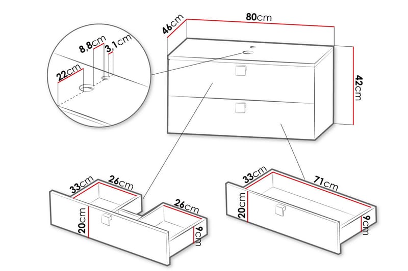 Alima Tvättställsskåp - Hus & renovering - Kök & bad - Badrum - Badrumsmöbler & badrumsinredning - Tvättställsskåp & kommod