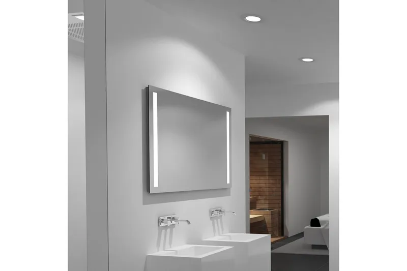 Allejaure Badrumsspegel 100x70 cm LED-belysning - Hus & renovering - Kök & bad - Badrum - Badrumsmöbler & badrumsinredning - Badrumsspegel