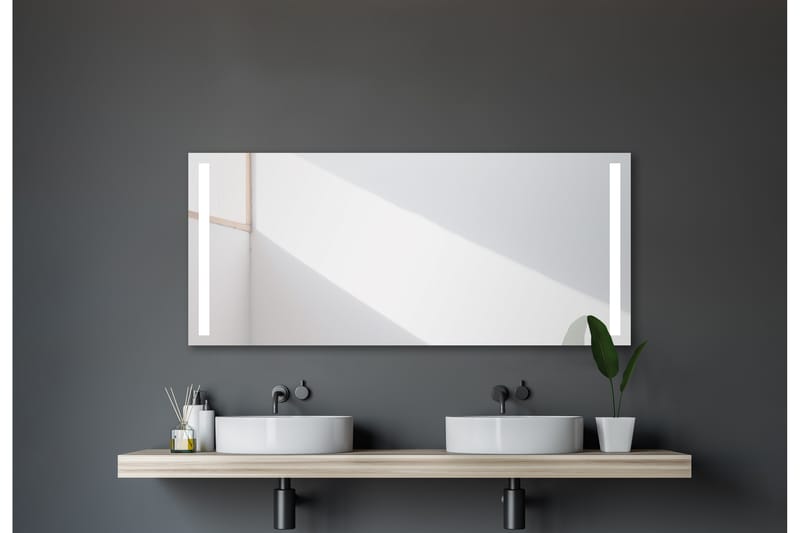 Allejaure Spegel 160x70 cm - Silver - Badrumsspegel - Badrumsspegel med belysning
