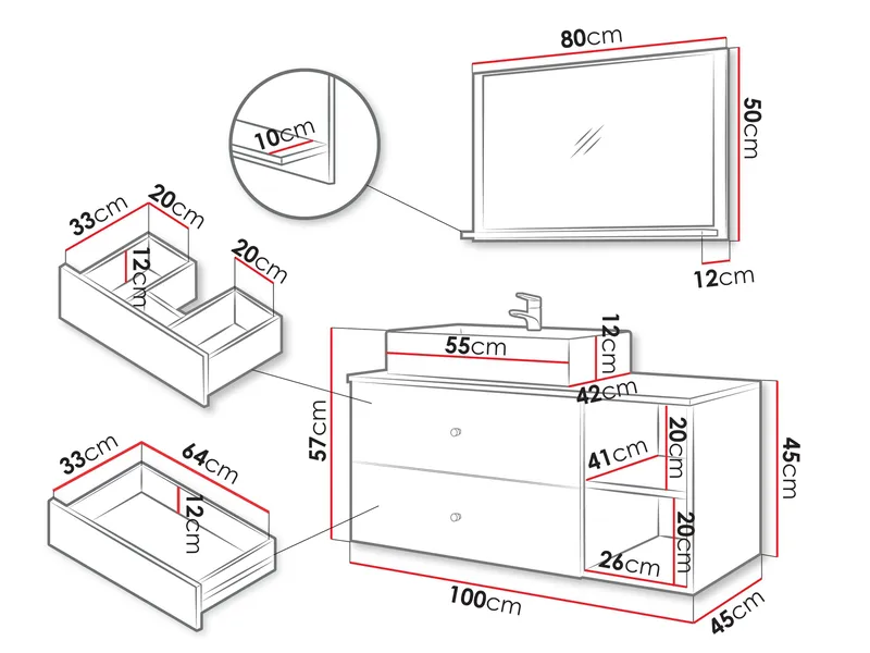 Askersund Möbelset för Badrum - Beige - Hus & renovering - Kök & bad - Badrum - Badrumsmöbler & badrumsinredning - Kompletta möbelpaket badrum