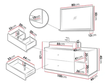 Askersund Möbelset för Badrum - Beige - Hus & renovering - Kök & bad - Badrum - Badrumsmöbler & badrumsinredning - Kompletta möbelpaket badrum