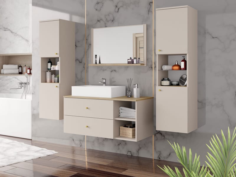 Askersund Möbelset för Badrum - Beige - Hus & renovering - Kök & bad - Badrum - Badrumsmöbler & badrumsinredning - Kompletta möbelpaket badrum