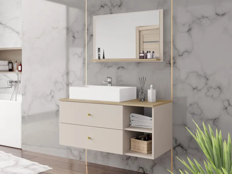 Askersund Möbelset för Badrum - Beige - Hus & renovering - Kök & bad - Badrum - Badrumsmöbler & badrumsinredning - Kompletta möbelpaket badrum