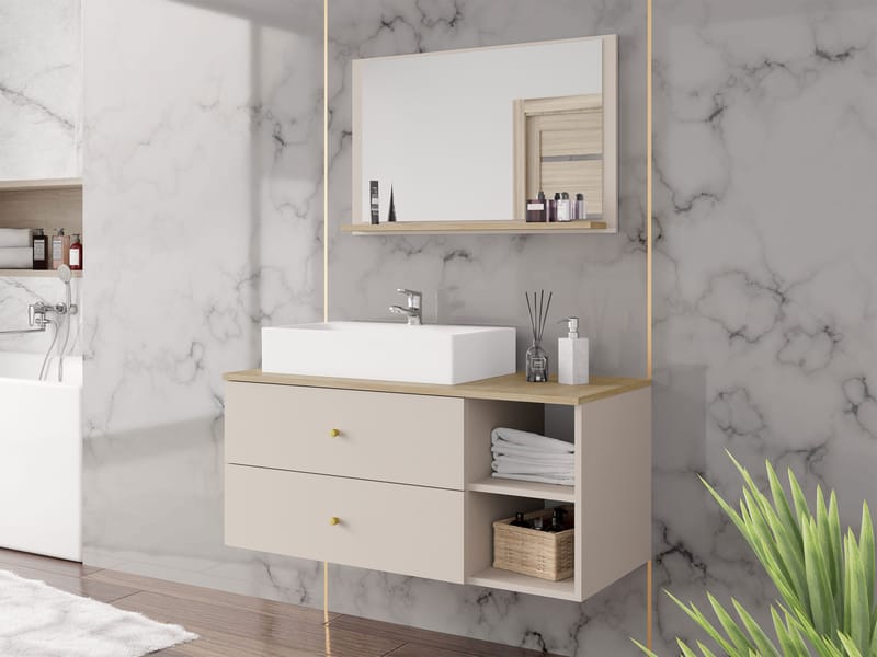 Askersund Möbelset för Badrum - Beige - Hus & renovering - Kök & bad - Badrum - Badrumsmöbler & badrumsinredning - Kompletta möbelpaket badrum