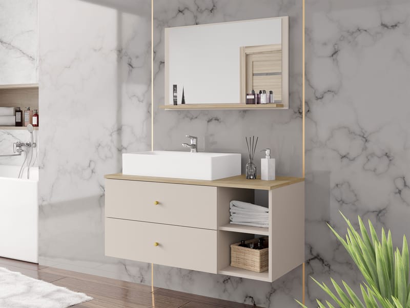 Askersund Möbelset för Badrum - Beige - Hus & renovering - Kök & bad - Badrum - Badrumsmöbler & badrumsinredning - Kompletta möbelpaket badrum