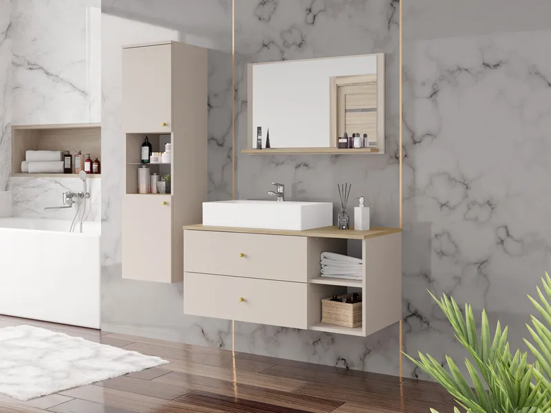 Askersund Möbelset för Badrum - Beige - Hus & renovering - Kök & bad - Badrum - Badrumsmöbler & badrumsinredning - Kompletta möbelpaket badrum