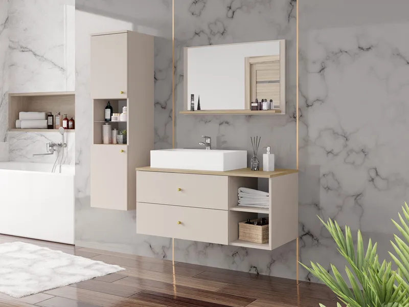 Askersund Möbelset för Badrum - Beige - Hus & renovering - Kök & bad - Badrum - Badrumsmöbler & badrumsinredning - Kompletta möbelpaket badrum