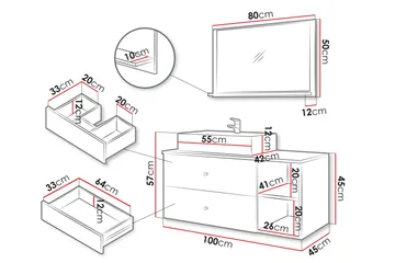 Askersund Möbelset för Badrum - Hus & renovering - Kök & bad - Badrum - Badrumsmöbler & badrumsinredning - Kompletta möbelpaket badrum
