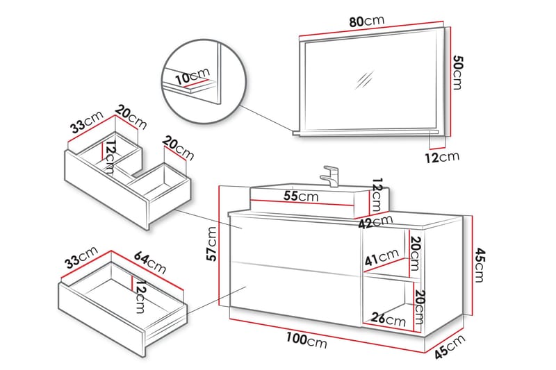 Askersund Möbelset för Badrum - Hus & renovering - Kök & bad - Badrum - Badrumsmöbler & badrumsinredning - Kompletta möbelpaket badrum
