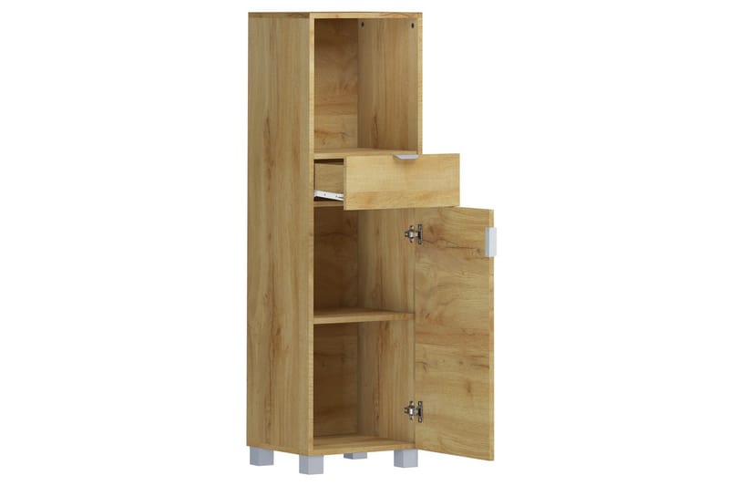 Atlas Högskåp till Badrum 129x38x36 cm - Natur - Hus & renovering - Kök & bad - Badrum - Badrumsmöbler & badrumsinredning - Badrumsskåp